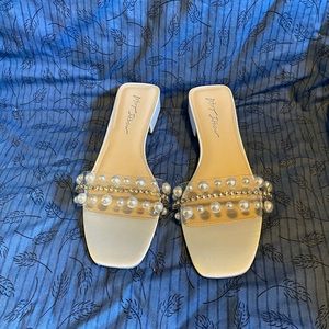 Betsey Johnson nobbl satin slide sandal with crystal embellishment 10